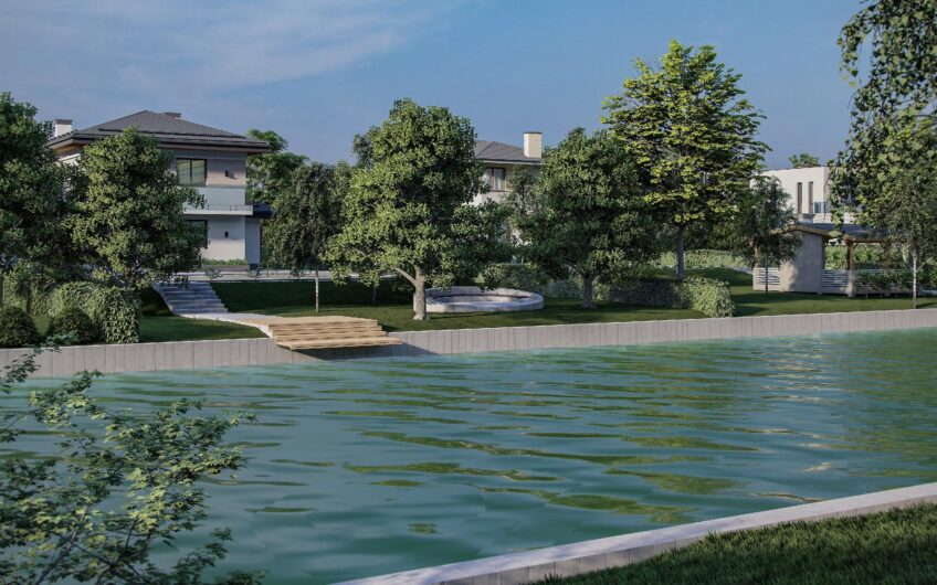 Продажа домов  с выходом на Днепр.  Дома в элитном коттеджном городке под Киевом, River Marina Village.