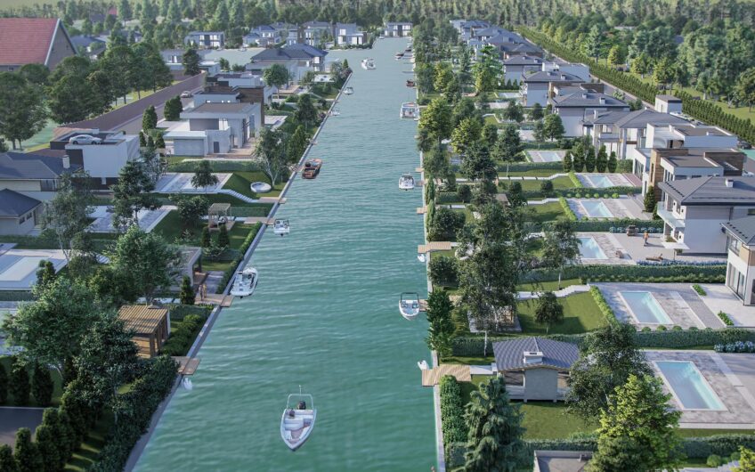 Продажа домов  с выходом на Днепр.  Дома в элитном коттеджном городке под Киевом, River Marina Village.