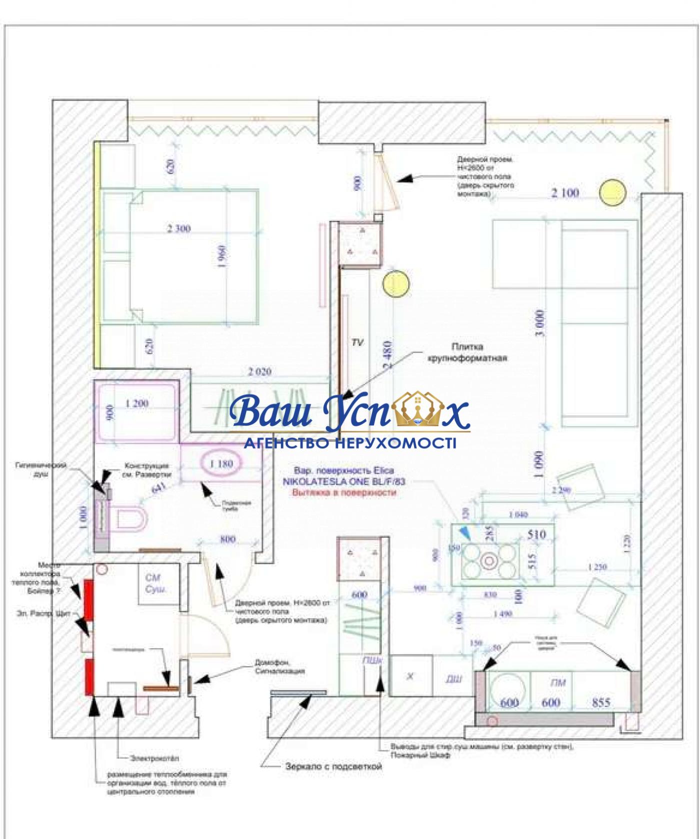2 кімнатна квартира ЖК River Stone, метро Осокорки, набережна