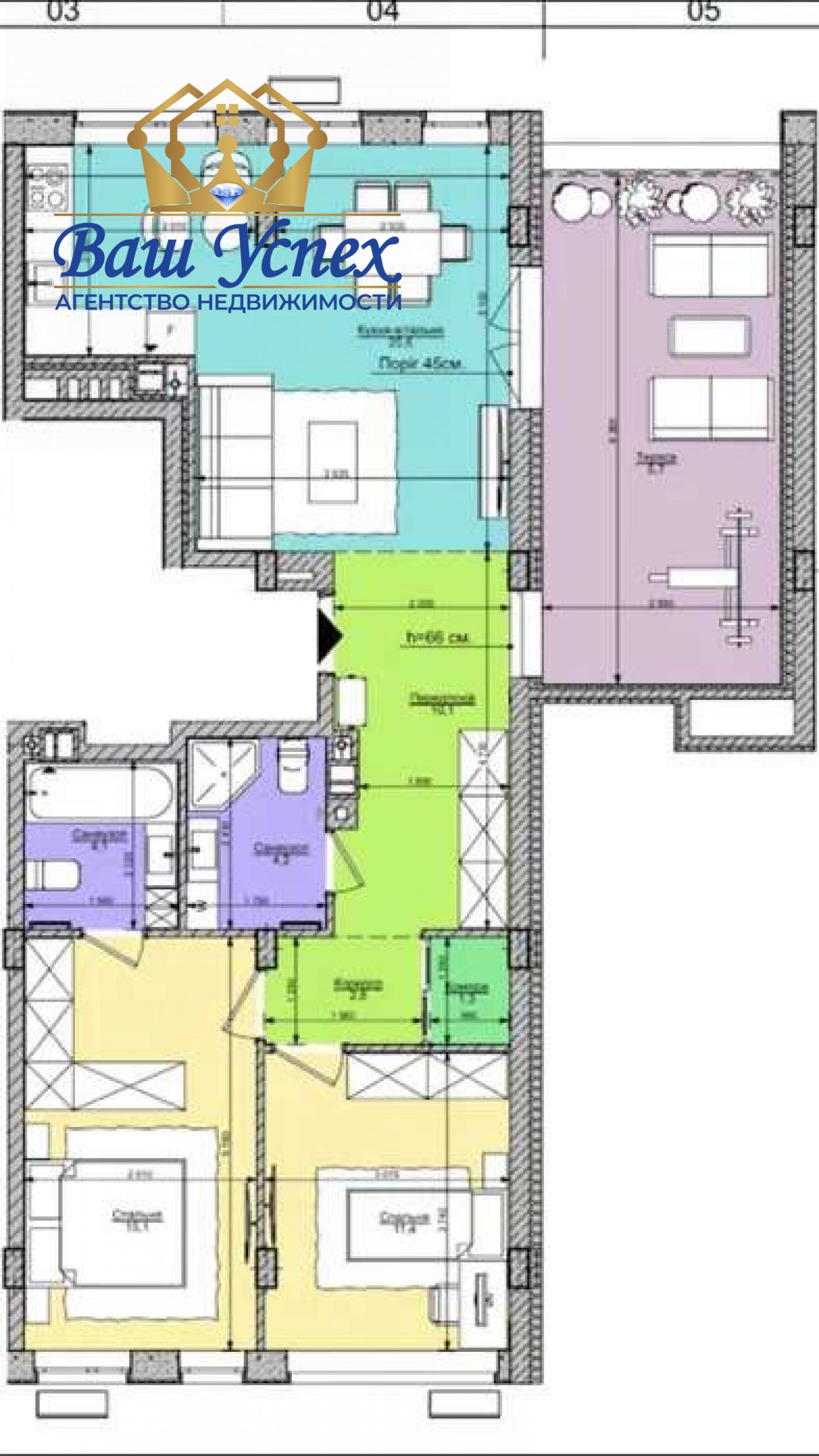 Продам 2 ком квартиру с терассой в ЖК Республика. Метро Теремки