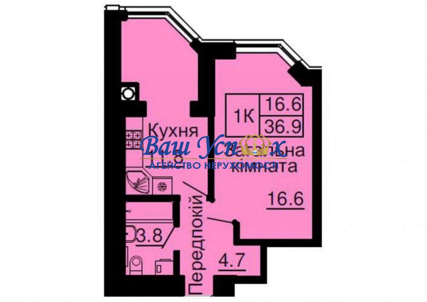 Продажа 1 ком в новом комплексе. ЖК Sofia Nova . Теремки