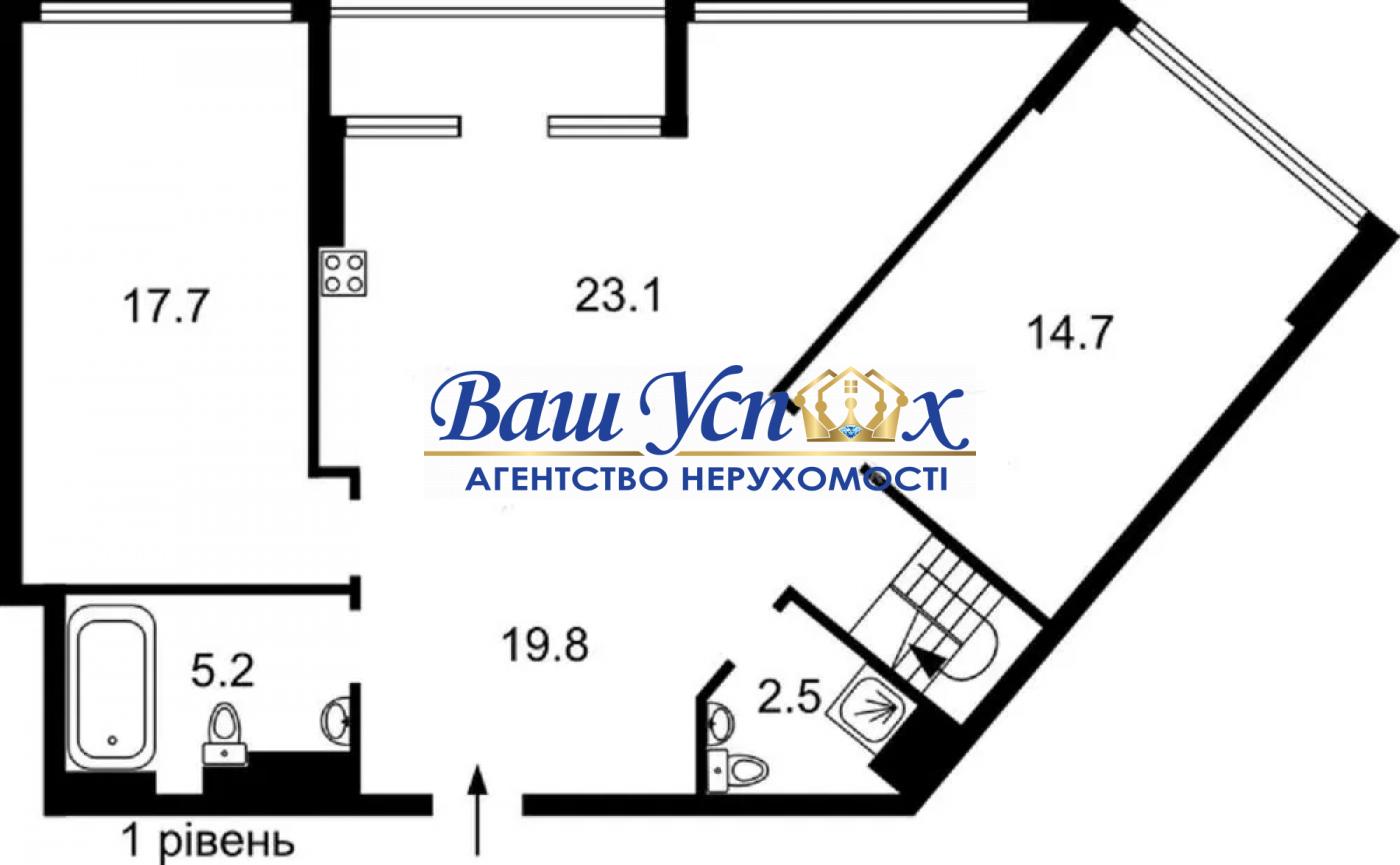 Продаж 3 ком. ЖК Greenville Новопечерский тупик 7 в с террасой