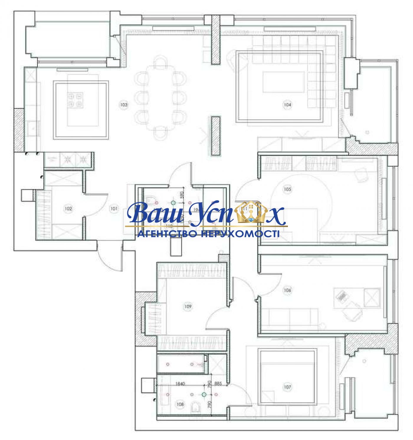 Продажа 4 ком  квартира ЖК Tetris Hall (Деловая 1/2)   Печерск.
